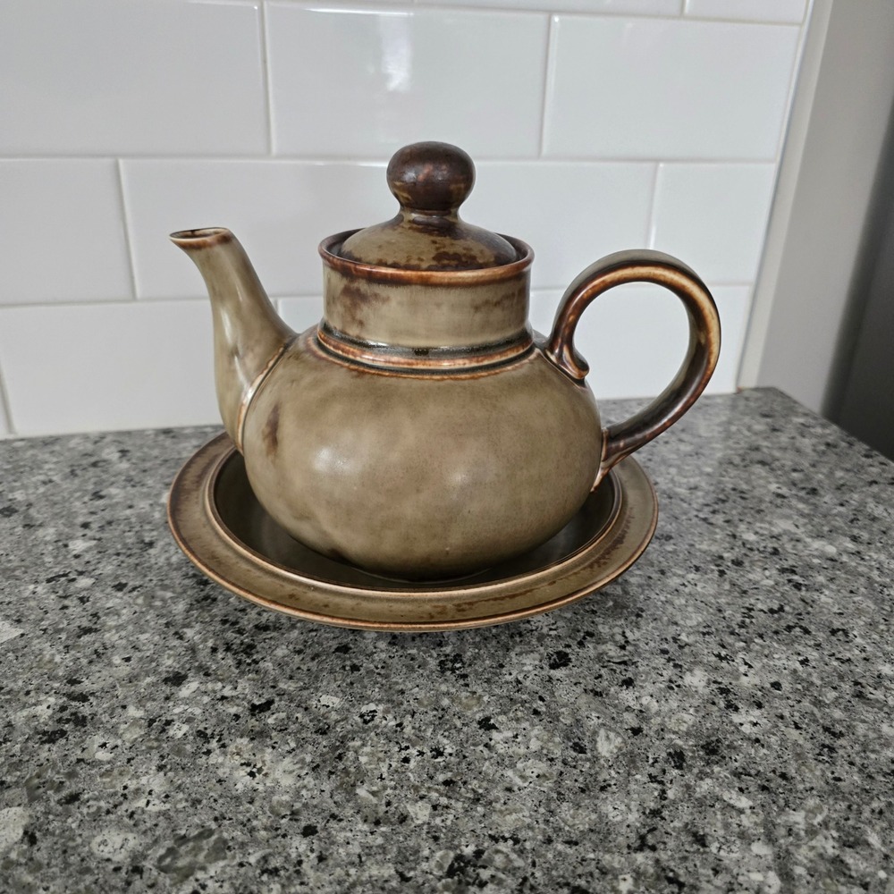 Langenthal Sahara Teekanne Teapot with Lid and Saucer Plate Brown 339513